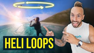 Multiple Heli Loops  Advanced Kitesurfing Tutorial [upl. by Verge]