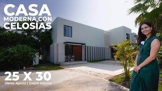 CASA MODERNA con CELOSÍAS en FACHADA  Obras Ajenas  DADO México dadomexico [upl. by Nillok]