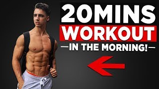 20 MIN MORNING WORKOUT NO EQUIPMENT BODYWEIGHT WORKOUT [upl. by Androw]