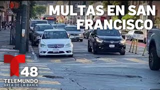 Dan advertencias a conductores que estacionen cerca de cruces peatonales en San Francisco [upl. by Kerek]