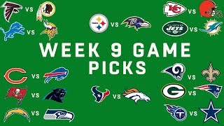 Week 9 NFL Game Picks  NFL [upl. by Nivrae]