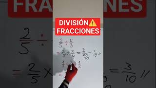 DIVISIÓN de FRACCIONES 🛑 SUPER FACIL [upl. by Nyltac699]