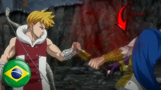 LANCELOT VS ARTHUR LUTA COMPLETA EM PORTUGUÊS BR MOKUSHIROKU NO YONKISHI SEASON 2X1 LEGENDADO [upl. by Eidnar]