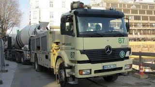 BETONPUMPE MERCEDES ATEGO AUF BAUSTELLE [upl. by Bertrand]