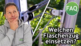 Flaschenzug am Sonnensegel Mast  Welches Spannset ist das richtige  ☀️ Pina [upl. by Aihsemaj]