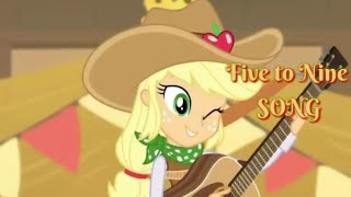 Applejack  Five to Nine Lyrics [upl. by Eleon]