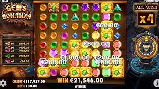 GOING FOR MAX STAGE ON GEMS BONANZA SLOT HUGE WINS [upl. by Nnagem848]