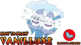 How To Draw Vanilluxe Pokemon  Drawing Animals [upl. by Enelhtac]