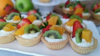 Meyveli tartolet tarifıMini tart tarifıanneyemek [upl. by Anoved]