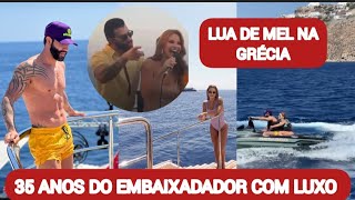 GUSTTAVO LIMA NA GRECIA COMEMORANDO ANIVERSÁRIO LUXUOSO [upl. by Norha]