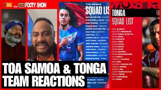 Toa Samoa amp Tonga Team Reactions I Rugby League I THE 135 FOOTY SHOW [upl. by Liagiba]