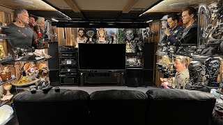 Home Theater Room Tour 2024 Terminator Predator BTTF Star Wars Ghostbusters Marvel many more [upl. by Atnamas]