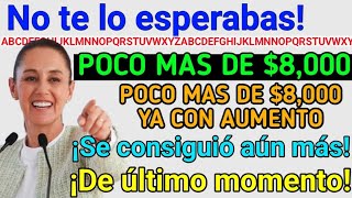 Se ha logrado más Monto mínimo de 8000 Última hora ¡Noticia bomba para adultos mayores [upl. by Abbe]