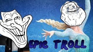 TROLL  IL CHANTE LA REINE DES NEIGES SUR MINECRAFT [upl. by Landel]