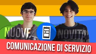 Comunicazione di servizio Nuove novità [upl. by Cowen646]