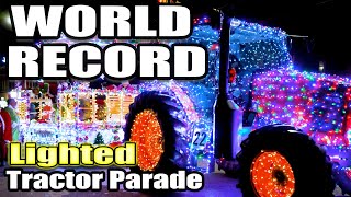 WORLDS LARGEST Lighted Tractor Parade  Linesville PA [upl. by Wenda]