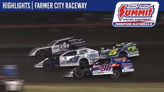 DIRTcar Summit Modified Nationals  Farmer City Raceway  July 7 2023  HIGHLIGHTS [upl. by Anoerb976]