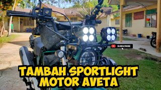 Padu  Sportlight motor pasang pada Aveta Ranger motorcycle motovlog reviewmotor [upl. by Leumhs]