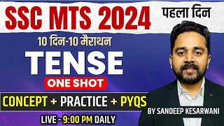 SSC MTS English Classes 2024  Tense One Shot  English for SSC MTS  Grammar by Sandeep Kesarwani [upl. by Aernda]