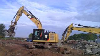 excavator cat 320E329EDEM30 demolition12 [upl. by Aihsia]