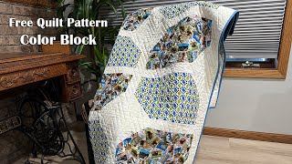 Free Quilt Pattern  Color Block [upl. by Volding]