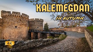 【4K】Belgrade Fortress and Kalemegdan Park in Autumn  Walking Tour [upl. by Anabella]