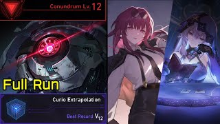 Conundrum Lv12 Kafka amp Black Swan Curio Extrapolation Dice Full Run Nihility Path [upl. by Elleynod]