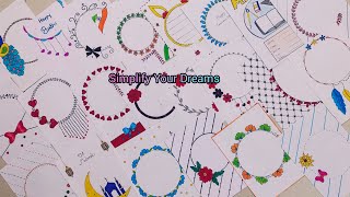 20 BEAUTIFUL BORDER DESIGNSPROJECT WORK DESIGNSA4 SHEETFILEFRONT PAGE DESIGN FOR SCHOOL PROJECTS [upl. by Alaikim955]