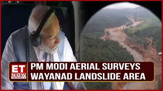 PM Modi Aerial Surveys Wayanad Landslide Area with CM Pinarayi Vijayan  Kerala News [upl. by Tristan]