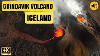 Fly Over Two Active Volcanic Vents Current State Of The Iceland Volcano on September 3rd 2024 [upl. by Niamjneb]