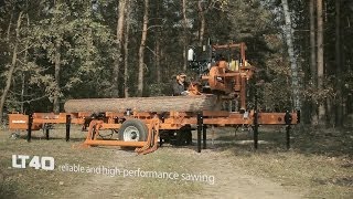 WoodMizer LT40 Mobile Sawmill  Europe [upl. by Schroer]