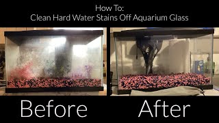 How To Clean Hard Water Stains Off Aquarium Glass For FREE [upl. by Derian]