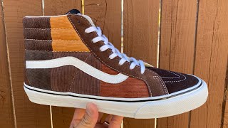 Vans Review Vans Vault x Noah “Corduroy Patchwork” Sk8Hi Reissue PW VLT LX Brown [upl. by Okomom826]