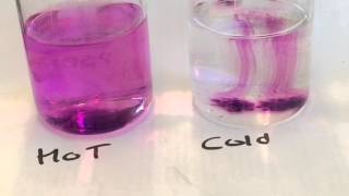 Diffusion of Potassium Permanganate in Hot and Cold Water [upl. by Notfol]