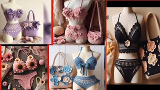 Crochet bikini \ crochet bra design 😱 [upl. by Millham]