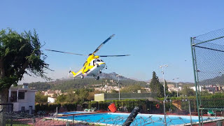 ANDRATX Helicopters getting water from a pool [upl. by Paolo]