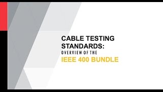 Cable Testing Standards Overview of the IEEE 400 Bundle youtube [upl. by Sancha]