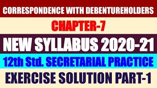 12th Secretarial Practice Chapter7 Solved Exercise Part1 [upl. by Samantha940]