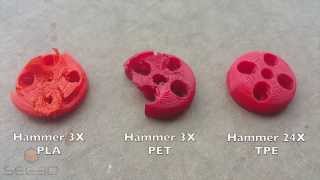 See3D testing PLA vs PET vs TPE [upl. by Ankeny]