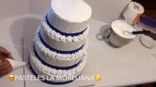 🎂 TORTA  PASTEL  BIZCOCHO  DE 4 PISOS  decoracion sencilla [upl. by Stalker26]