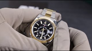 Rolex SkyDweller TwoTone 326933 Unboxing Video 4K [upl. by Amalie]