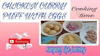 CHICKEN CURRY PUFF cooking [upl. by Dearr]