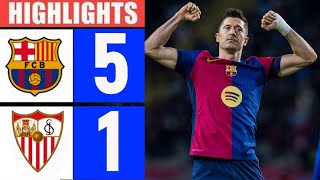 Barcelona vs Sevilla 51 Resumen  La Liga  20242025 barca sevilla [upl. by Reece]