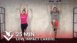 25 Min Standing Low Impact Cardio Workout for Beginners with No Jumping  Beginner Workout Routine [upl. by Ahtnama974]