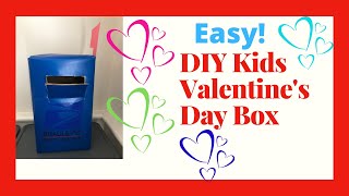 EASY DIY Kids Valentines Day Box Tutorial [upl. by Ohcamac]