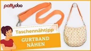 Taschen nähen 3 Gurtband amp Trageriemen und Taschengriffe [upl. by Elleuqar]