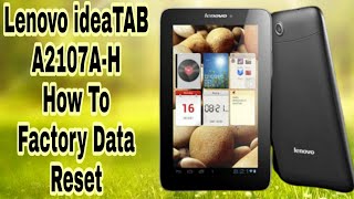 LENOVO TAB A2107AH How To Factory Data Reset All In One47 [upl. by Etnor]