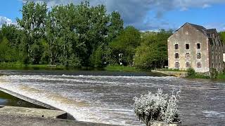 Weirs on the River Mayenne in France June 2024 using Drone footage [upl. by Kahcztiy]