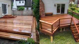 Backyards Floating Deck ideas  Backyard Ground Level Deck ideas  Backyard Deck idea for Small Yard [upl. by Oremor]