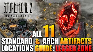 All Artifact Locations Lesser Zone  Stalker 2 Guide [upl. by Neerak]